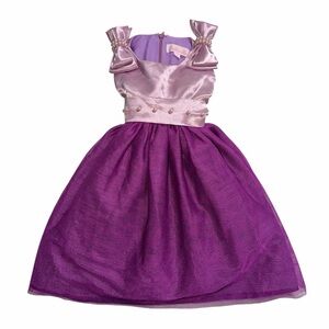 Girls' Lavender and Purple Satin Tulle Party Dress